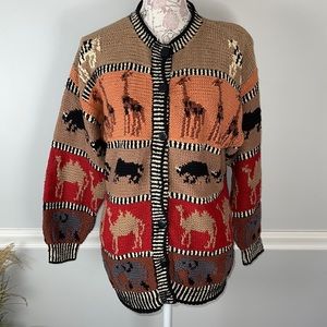 Mariea Kim Safari Cardigan Sweater Medium vintage